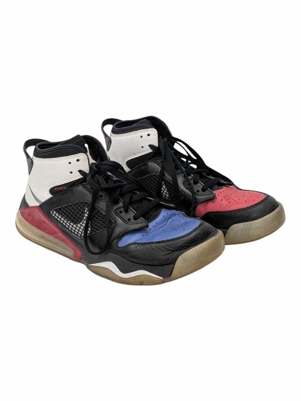 Nike Men's Air Jordan Mars 270 'Top 3' Sneakers Size 11 Mismatch Red Blue Casual
